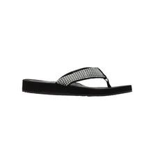 Load image into Gallery viewer, Women&#39;s Jeweled Low Thong Sandal Black
