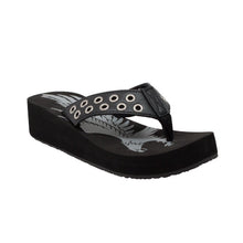 Load image into Gallery viewer, Women&#39;s Ring Thong Sandal Black
