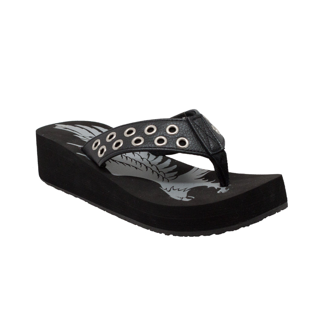 Women's Ring Thong Sandal Black