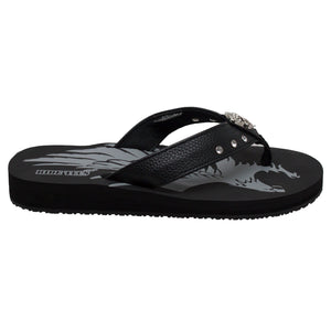 Women's Dual Density Comfort Thong Sandal Black