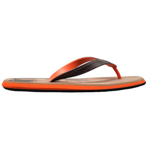 Men's Dual Density Comfort Thong Sandal Brown/Orange