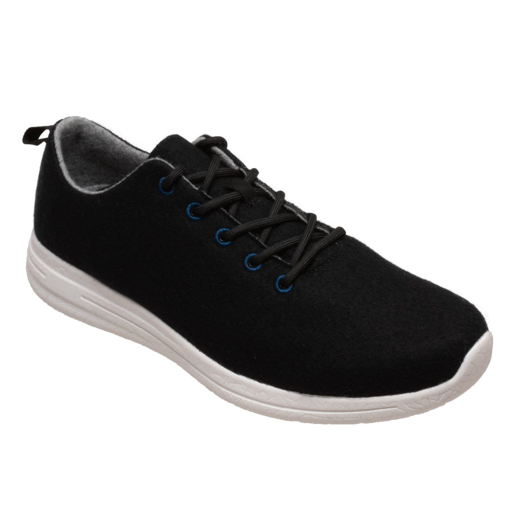 Men's Real Wool Casual Black Shoes