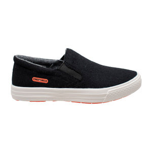 Women's Real Wool Casual Slip On Black Shoe