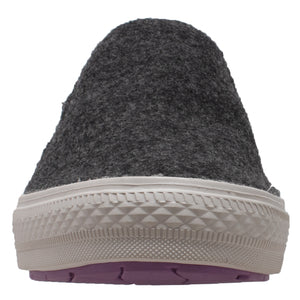 Women's Real Wool Casual Slip On Charcoal Shoe